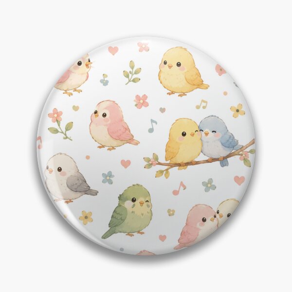 Item preview, Cute Bird Pattern – Kawaii Bird Seamless Design designed and sold by Seculinator.