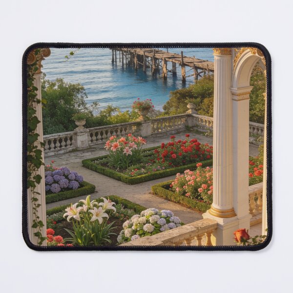 Item preview, Enchanted Baroque Terrace Garden with Ocean Views designed and sold by BlareBlare.
