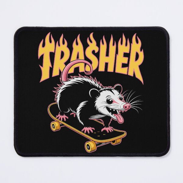 Item preview, Funny Trasher Opossum Skateboarding designed and sold by legendaryskins.