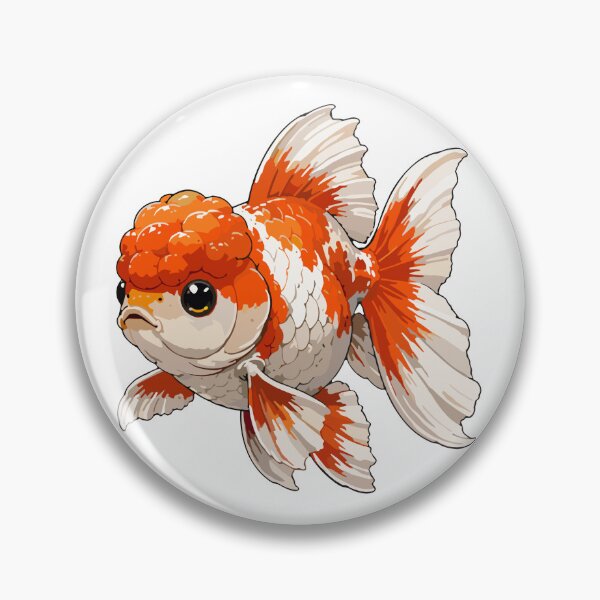 Item preview, Cute Oranda Goldfish Cartoon Vector Illustration designed and sold by Krincydigitalart.
