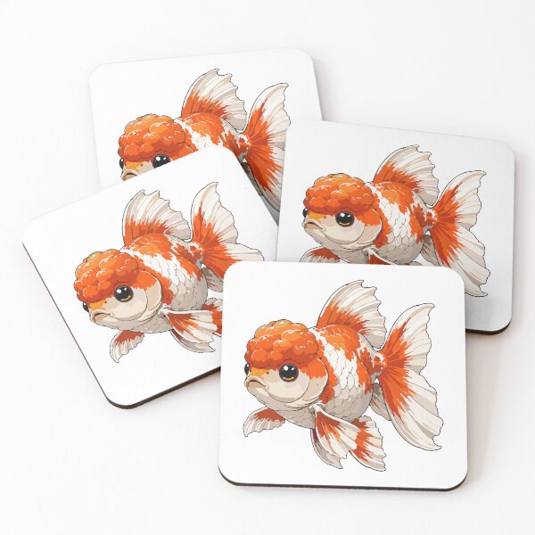 Item preview, Cute Oranda Goldfish Cartoon Vector Illustration designed and sold by Krincydigitalart.
