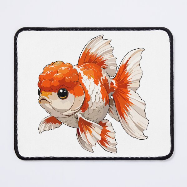 Item preview, Cute Oranda Goldfish Cartoon Vector Illustration designed and sold by Krincydigitalart.