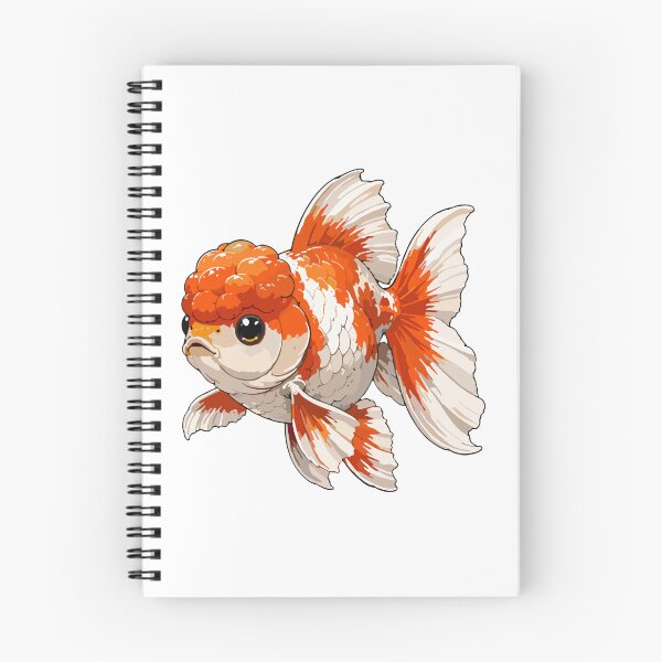 Item preview, Cute Oranda Goldfish Cartoon Vector Illustration designed and sold by Krincydigitalart.