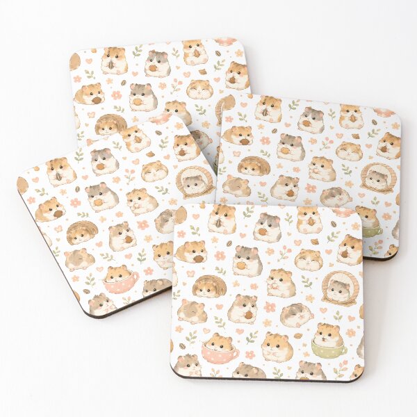 Item preview, Cute Hamster Pattern – Kawaii Hamster Seamless Design designed and sold by Seculinator.