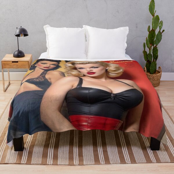 Item preview, Vintage 1940s Blonde Pin-Up Beauty | Retro Glamour Bombshell Art Print designed and sold by MissSaylor.
