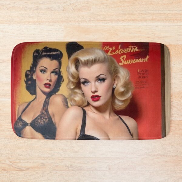 Item preview, Vintage 1940s Blonde Pin-Up Beauty | Retro Glamour Bombshell Art Print designed and sold by MissSaylor.