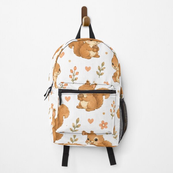 Item preview, Cute Squirrel Pattern – Kawaii Woodland Squirrel Seamless Design designed and sold by Seculinator.