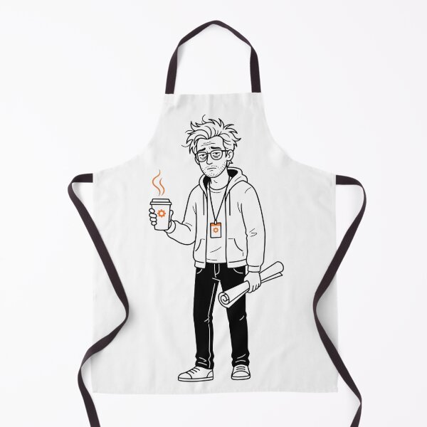 Item preview, Engineer Running On Coffee Funny Minimal Design designed and sold by D3monic.