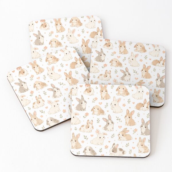 Item preview, Cute Bunny Pattern – Kawaii Rabbit Seamless Design designed and sold by Seculinator.