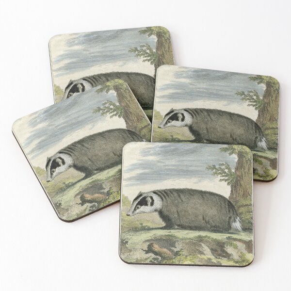 Item preview, Badger drawn in 1780 for Comte de Buffon designed and sold by TerryKerrImages.