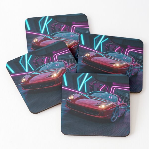 Item preview, Neon Synthwave Exotic Sports Car Illustration For Auto Enthusiasts designed and sold by RevUpDesign.