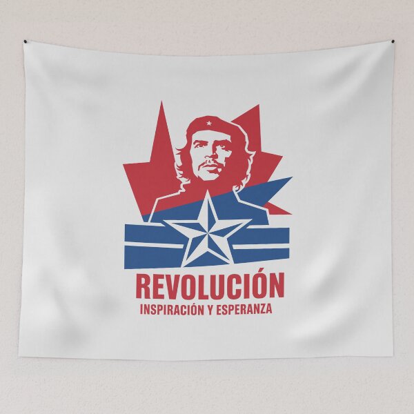 Item preview, Retro Cuban Poster Style  – Red, Blue & White Graphic Design designed and sold by paulo silveira.