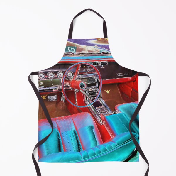 Item preview, Classic Vintage Car Interior with Red Seats and Blue Glow designed and sold by lyartgallery.