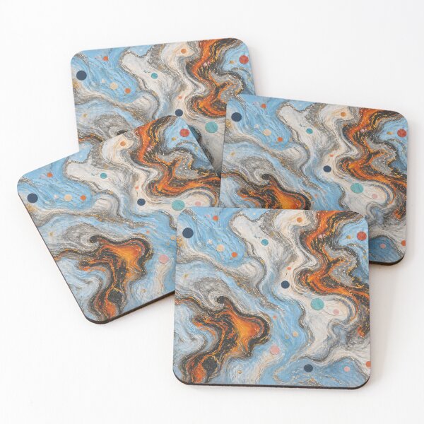 Item preview, Cosmic marble swirls and metallic dots designed and sold by annenambiro.