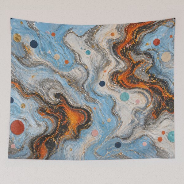 Item preview, Cosmic marble swirls and metallic dots designed and sold by annenambiro.