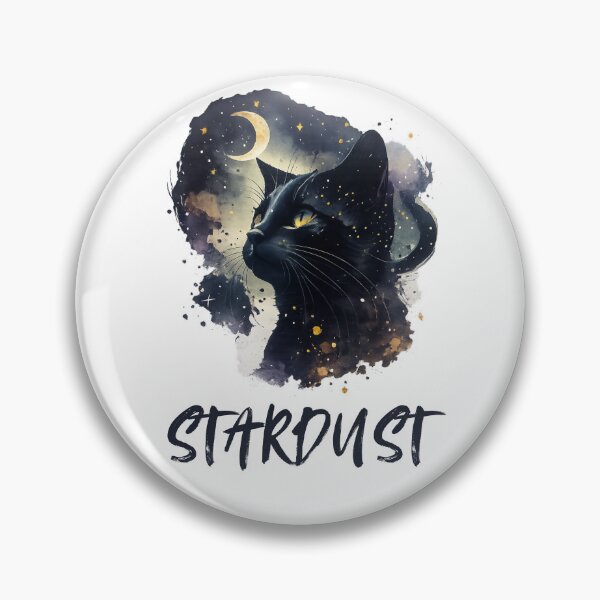Item preview, Celestial Black Cat Stardust Moon Galaxy Illustration designed and sold by NeoPrintArt.