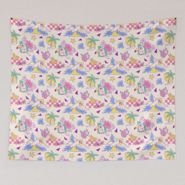 Item preview, Retro Tropical Summer Vibes Pattern Art designed and sold by Vyk Designs.