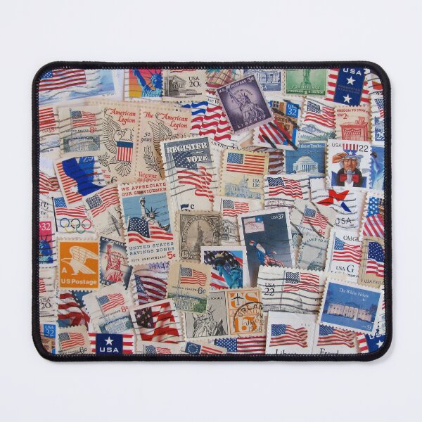 Item preview, Scattered USA Postage Stamps designed and sold by collageDP.