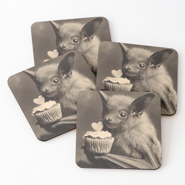 Item preview, Bat with Valentine Cupcake designed and sold by SpecInkStudio.
