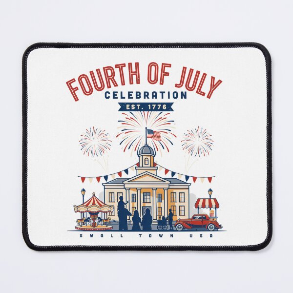 Item preview, Fourth of July Celebration Small Town USA Vintage Independence Day Design designed and sold by ArcticFoxStudio.