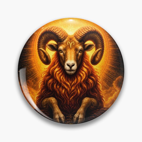 Item preview, Radiant Aries Zodiac Ram - Astrological Fire Spirit designed and sold by Clavivs.