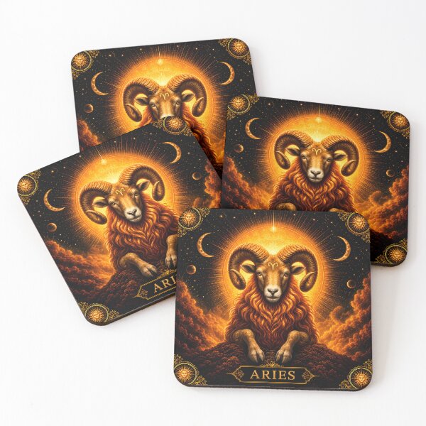 Item preview, Radiant Aries Zodiac Ram - Astrological Fire Spirit designed and sold by Clavivs.