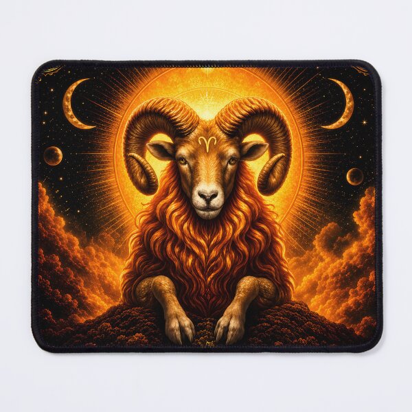 Item preview, Radiant Aries Zodiac Ram - Astrological Fire Spirit designed and sold by Clavivs.