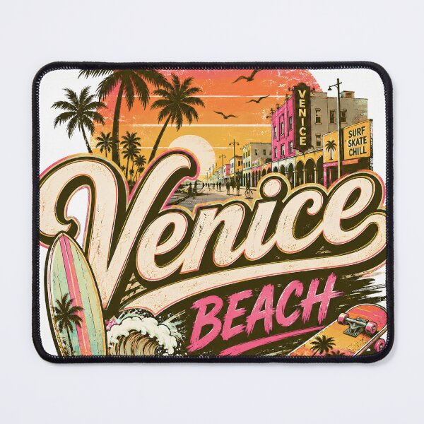 Item preview, Venice Beach California Retro Sunset Surf Skate Chill designed and sold by Sitred123.