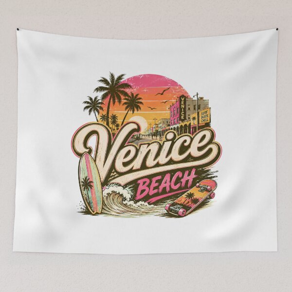 Item preview, Venice Beach California Retro Sunset Surf Skate Chill designed and sold by Sitred123.