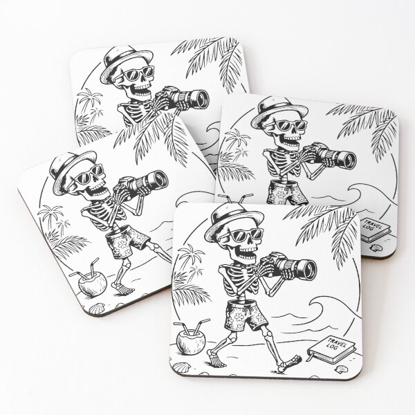 Item preview, Skeleton Photographer Beach Vacation designed and sold by Brexmore3.