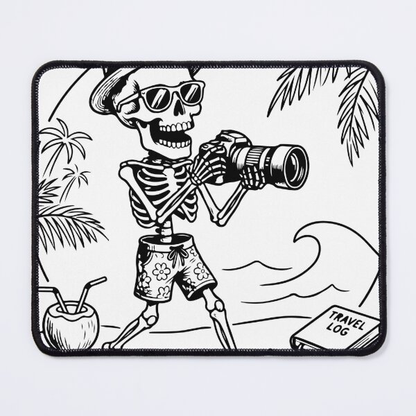 Item preview, Skeleton Photographer Beach Vacation designed and sold by Brexmore3.