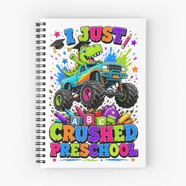 Item preview, I Just Crushed Preschool Dinosaur Monster Truck Graduation designed and sold by INKPOPTOURI.