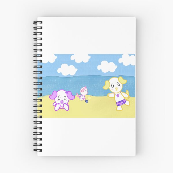 Item preview, KawaiiDOGGOS - ”on the beach” print designed and sold by KawaiiDOGGOS(byL) & More.