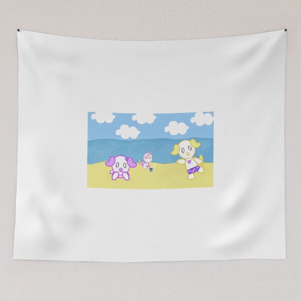 Item preview, KawaiiDOGGOS - ”on the beach” print designed and sold by KawaiiDOGGOS(byL) & More.