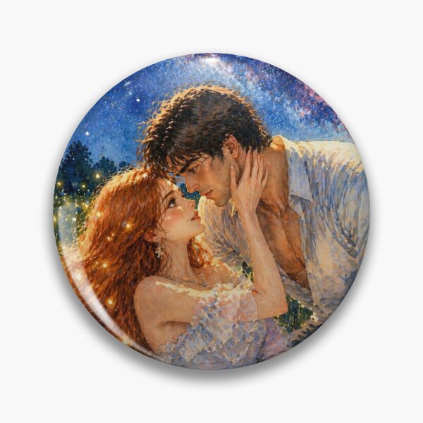Item preview, Starry Night Romance – Cosmic Love Watercolor Art designed and sold by MagicMood Creations.