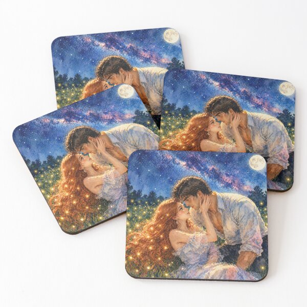 Item preview, Starry Night Romance – Cosmic Love Watercolor Art designed and sold by MagicMood Creations.