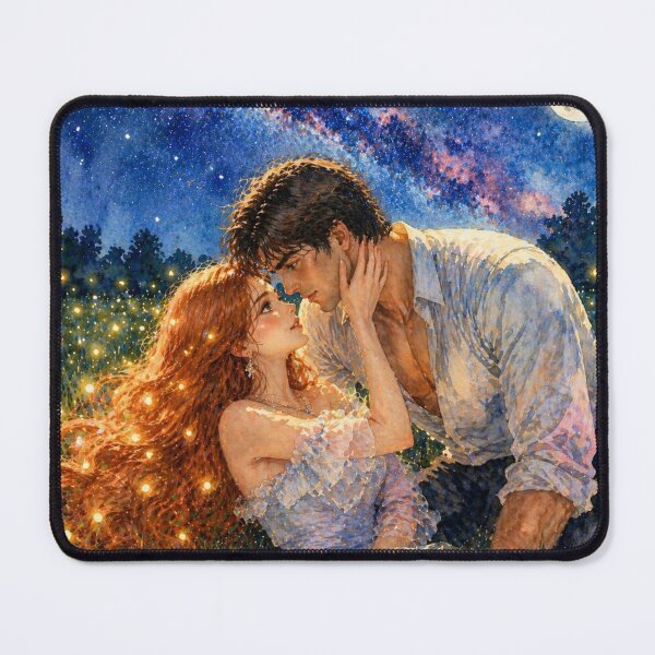 Item preview, Starry Night Romance – Cosmic Love Watercolor Art designed and sold by MagicMood Creations.