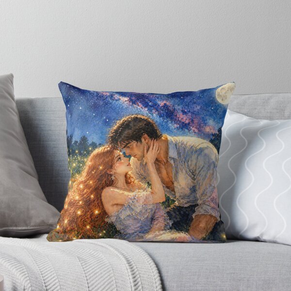 Item preview, Starry Night Romance – Cosmic Love Watercolor Art designed and sold by MagicMood Creations.