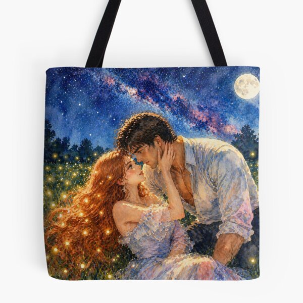 Item preview, Starry Night Romance – Cosmic Love Watercolor Art designed and sold by MagicMood Creations.