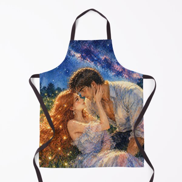Item preview, Starry Night Romance – Cosmic Love Watercolor Art designed and sold by MagicMood Creations.
