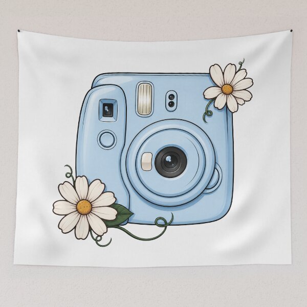 Item preview, Cute Floral Instant Camera Illustration designed and sold by myJPEG.