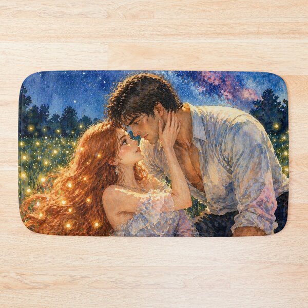 Item preview, Starry Night Romance – Cosmic Love Watercolor Art designed and sold by MagicMood Creations.