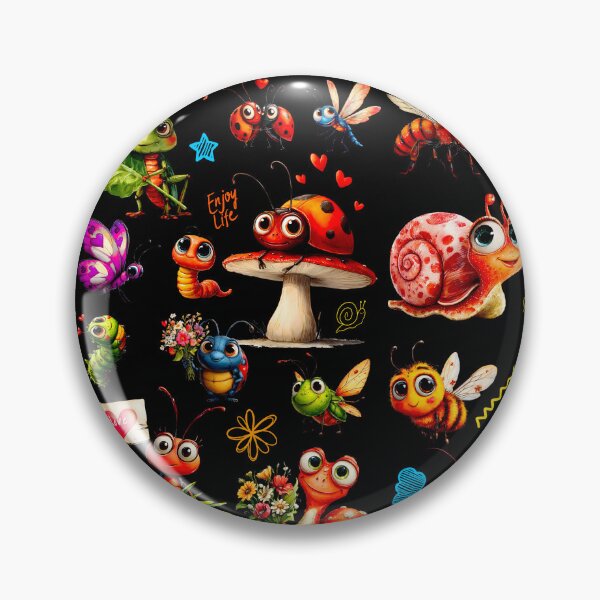 Item preview, Kawaii Garden Bugs - Cute Garden Insects designed and sold by Doodle-Bloom.
