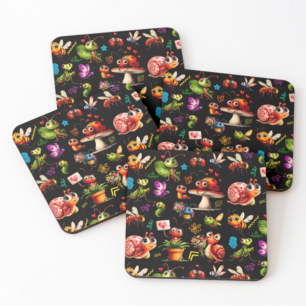 Item preview, Kawaii Garden Bugs - Cute Garden Insects designed and sold by Doodle-Bloom.