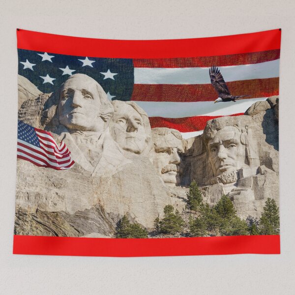 Item preview, Mount Rushmore America Flag designed and sold by mljdwhite.