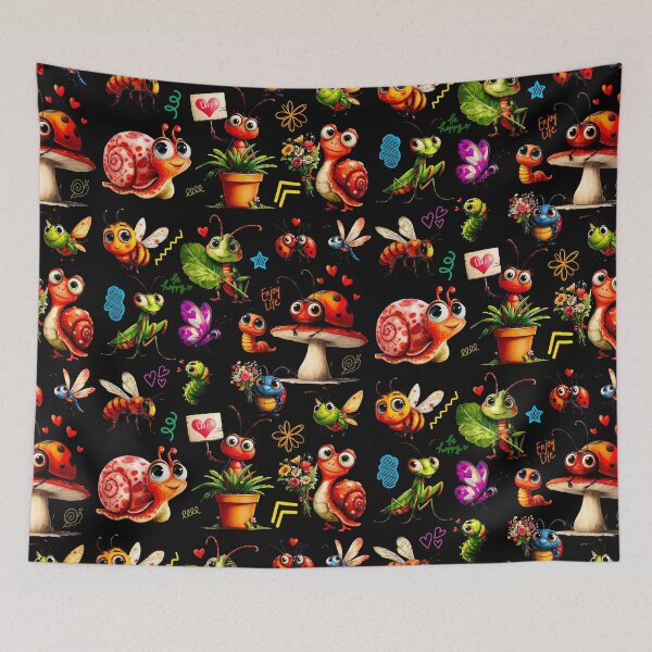 Item preview, Kawaii Garden Bugs - Cute Garden Insects designed and sold by Doodle-Bloom.