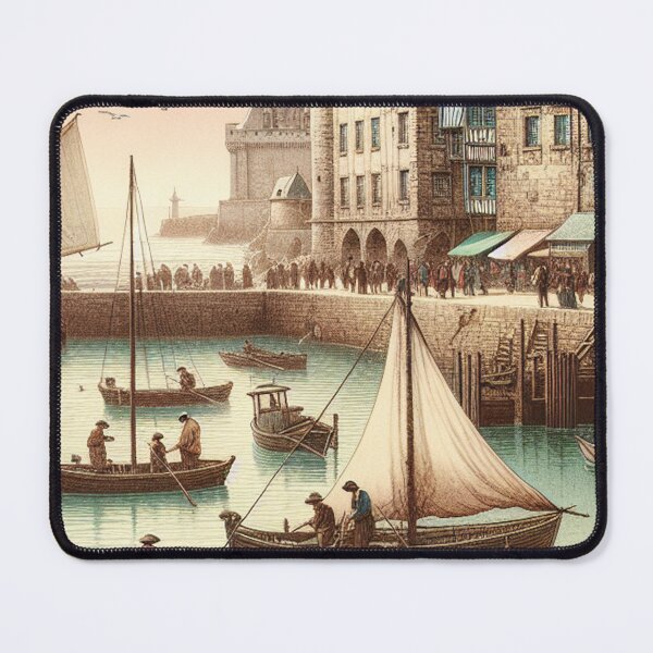 Item preview, Saint-Malo France Ukiyo-e Art Print | Japanese Coastal Travel Poster | Breton Seaside Wall Art designed and sold by Vandy Fullam.