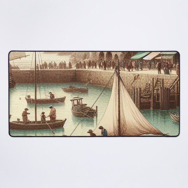 Item preview, Saint-Malo France Ukiyo-e Art Print | Japanese Coastal Travel Poster | Breton Seaside Wall Art designed and sold by Vandy Fullam.