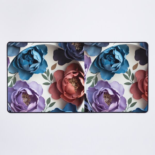 Item preview, Elegant Floral Circle Frame | Blue Lavender & Coral Botanical Wreath designed and sold by GalleryPeak.