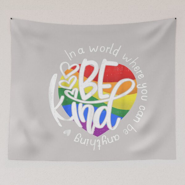 Item preview, Be Kind Heart Rainbow Flag LGBTQ Pride Ally Men Women Kids designed and sold by MabelWells.